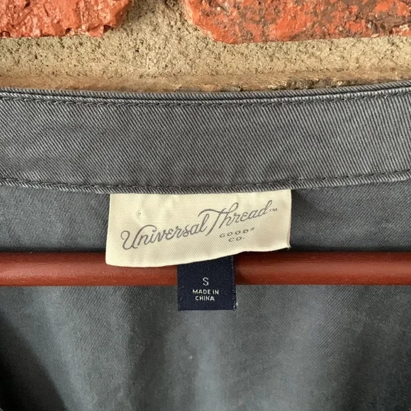 Universal Thread Gray Canvas Zipper Mini Dress - Picture 2 of 6